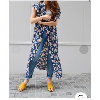 ザラ(ZARA)の美品！KIL 花柄　ロングワンピース　ガウンとしてもOK!(ロングワンピース/マキシワンピース)