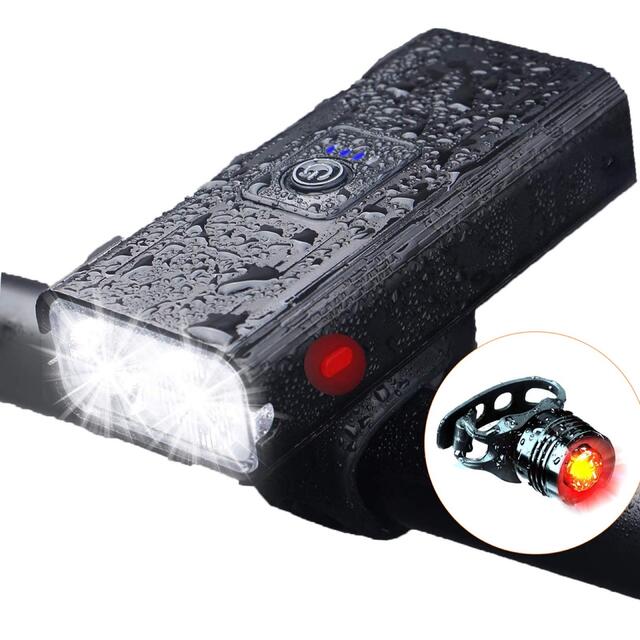 6in1機能USB充電式 大容量5200mAh 自転車ヘッドライト付きの通販 by ゆず's shop|ラクマ