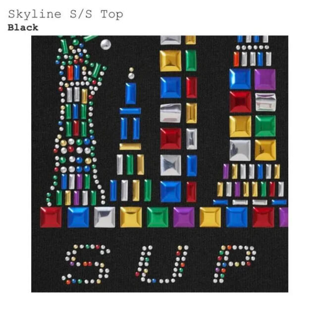 します Supreme - Supreme Skyline Top Tee 黒XLの通販 by yassu-'s