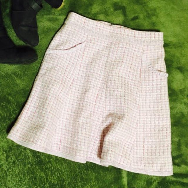 Apuweiser-riche(アプワイザーリッシェ)のアプ♡ツイード生地 フレアスカート レディースのスカート(ミニスカート)の商品写真