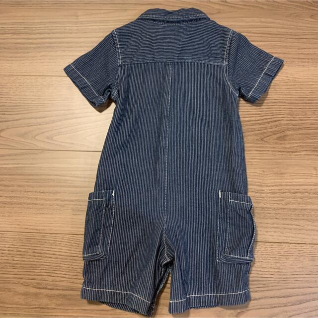 babyGAP(ベビーギャップ)のGAP デニムロンパース つなぎ キッズ/ベビー/マタニティのベビー服(~85cm)(ロンパース)の商品写真