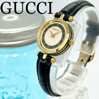 Gucci - 290 美品　グッチ時計　レディース腕時計　ブラックシェリーライン　箱付き　希少
