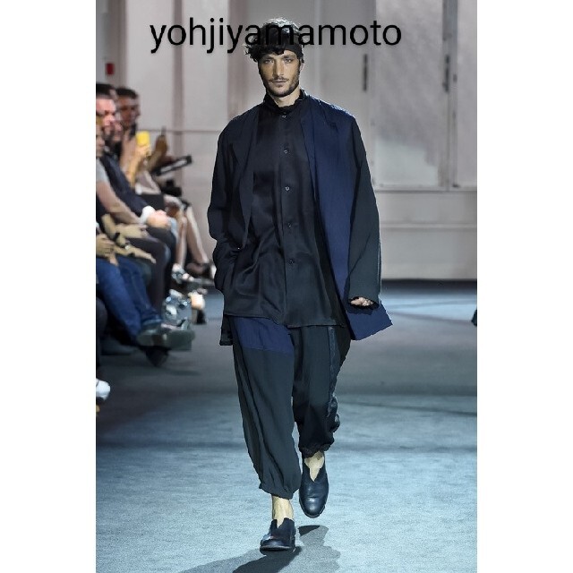 ★セットアップ 17ss 青レーヨンシャツ&パンツ yohjiyamamoto