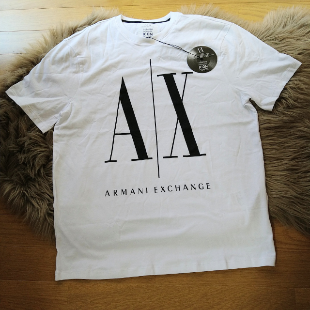A|X　アルマーニエクスチェンジ　ロゴ　 Tシャツ　M ホワイト