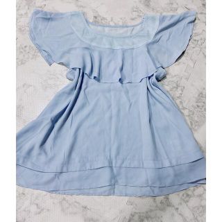 ダブルクローゼット(w closet)の美品　ひらひらカットソー(カットソー(半袖/袖なし))