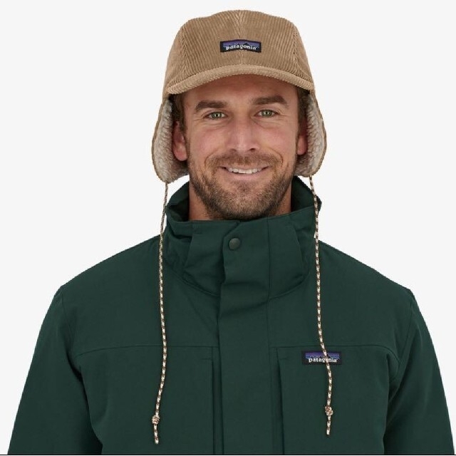 patagonia(パタゴニア)のpatagonia corduroy ear flap cap ベージュ　新品 メンズの帽子(キャップ)の商品写真