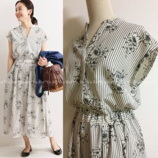 極美品！IENA イエナ ロングワンピース 前後2way フラワープリント 38