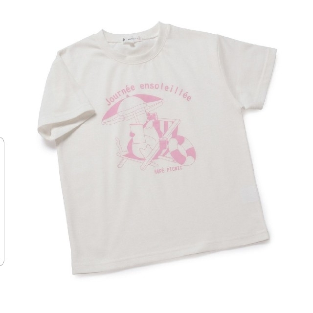 Rope' Picnic(ロペピクニック)の【新品】ROPE’ PICNIC ペンギンバカンスプリントTシャツ 白 120 キッズ/ベビー/マタニティのキッズ服女の子用(90cm~)(Tシャツ/カットソー)の商品写真