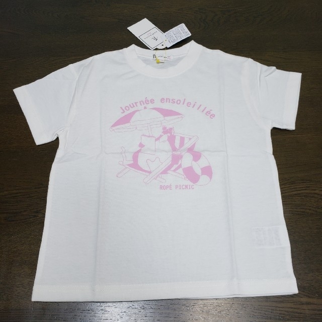 Rope' Picnic(ロペピクニック)の【新品】ROPE’ PICNIC ペンギンバカンスプリントTシャツ 白 120 キッズ/ベビー/マタニティのキッズ服女の子用(90cm~)(Tシャツ/カットソー)の商品写真