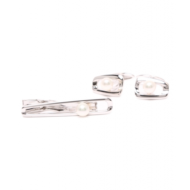 美品 ミキモト MIKIMOTO タイピン カフスセット SV メンズ - ネクタイピン