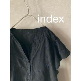 インデックス(INDEX)のindex インデックス 刺繍 ブラウス スキッパー(シャツ/ブラウス(半袖/袖なし))