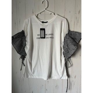 新品　フリルTシャツ(Tシャツ(半袖/袖なし))