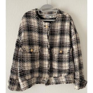 ザラ(ZARA)の【ZARA】チェック柄ジャケット　(テーラードジャケット)