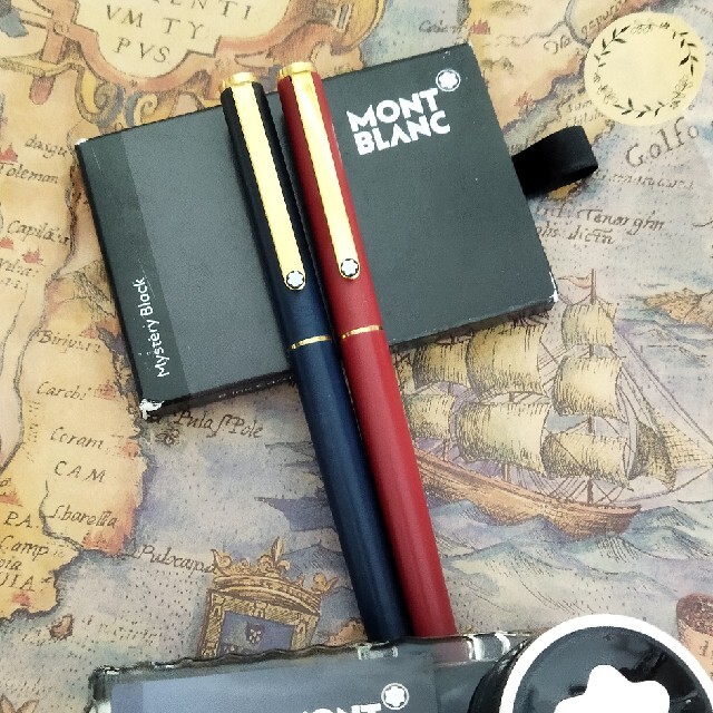 ペン/マーカー【2本セット】MONTBLANC 万年筆 Sライン 赤 紺