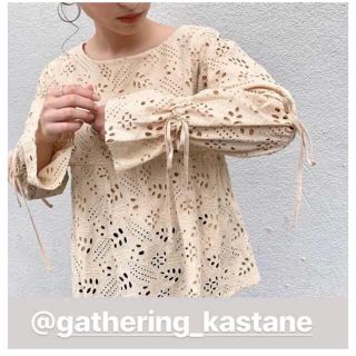 カスタネ(Kastane)の★最終値下★ 新品 店舗限定 gathering kastane レースブラウス(シャツ/ブラウス(長袖/七分))