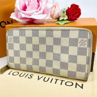 ヴィトン(LOUIS VUITTON) ダミエ・アズール 長財布(メンズ)（ホワイト 