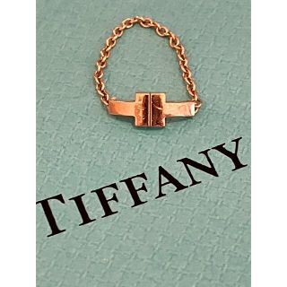 ティファニー(Tiffany & Co.)のK18 ティファニー　750 T TWO YG チェーンリング(リング(指輪))