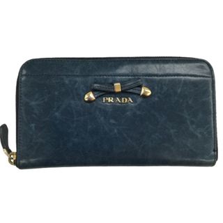 プラダ(PRADA)の♪♪PRADA プラダ 長財布 ラウンドファスナー ヴィテロシャイン ギャランティーカード付 IM0506(財布)