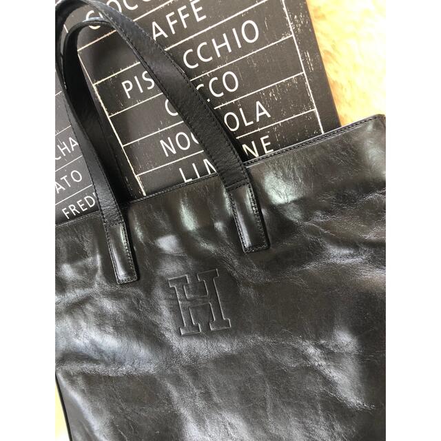 Dakota(ダコタ)のHIROFU ヒロフ  トートバックレザー ブラック イタリア製  レディースのバッグ(トートバッグ)の商品写真