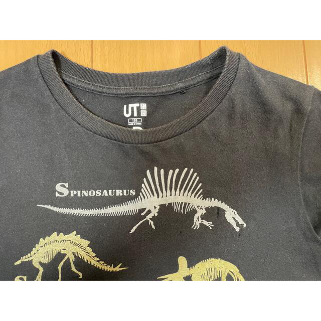 UNIQLO(ユニクロ)のユニクロ　恐竜　UT 120センチ　黒　カーキ　ディスカバリーチャンネル キッズ/ベビー/マタニティのキッズ服男の子用(90cm~)(Tシャツ/カットソー)の商品写真