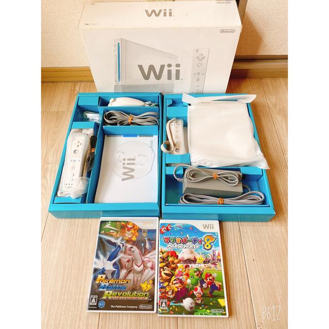 【動作確認済】Nintendo Wii 本体　マリオパーティー8　ポケモンセット