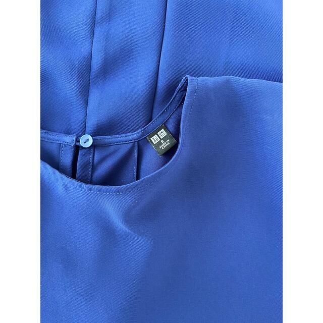 UNIQLO(ユニクロ)のUNIQLO濃いブルー半袖カットソー レディースのトップス(カットソー(半袖/袖なし))の商品写真