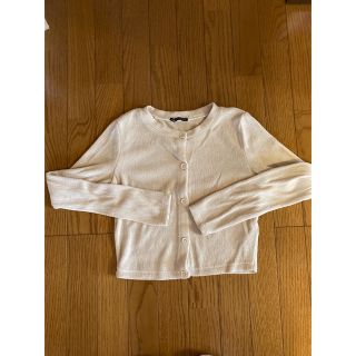 ザラ(ZARA)の【ZARA】ベージュ　ショートカーディガン(カーディガン)