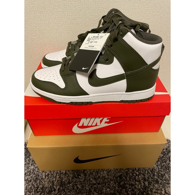 27.0 nike dunk high championship カーキ