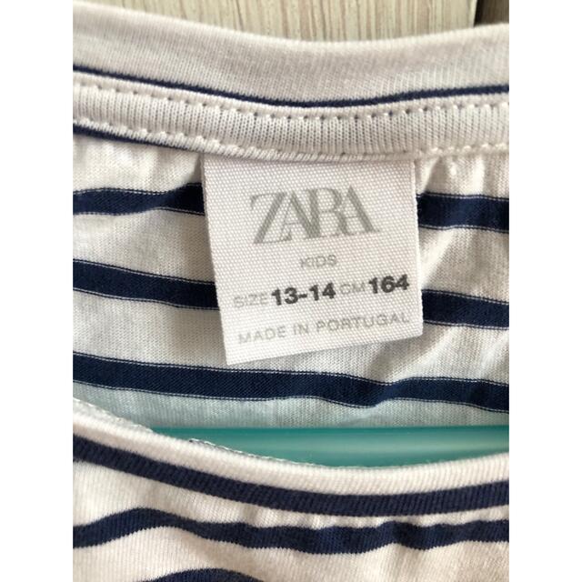 ZARA KIDS(ザラキッズ)のZARA KIDS*ガールズsize160 ボーダーTシャツ キッズ/ベビー/マタニティのキッズ服女の子用(90cm~)(Tシャツ/カットソー)の商品写真