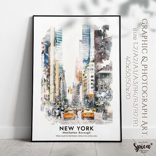 ☆インテリアアートポスター/A2/NY Street scene【113】(アート/写真)