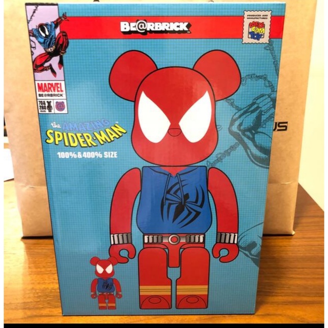 BE@RBRICK(ベアブリック)のBE@RBRICK SCARLET SPIDER 100％ & 400％ エンタメ/ホビーのフィギュア(その他)の商品写真