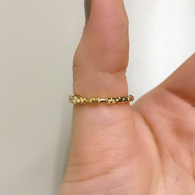 新品 サイズフリー ダイヤ リング 0.30ct K18 レディースのアクセサリー(リング(指輪))の商品写真