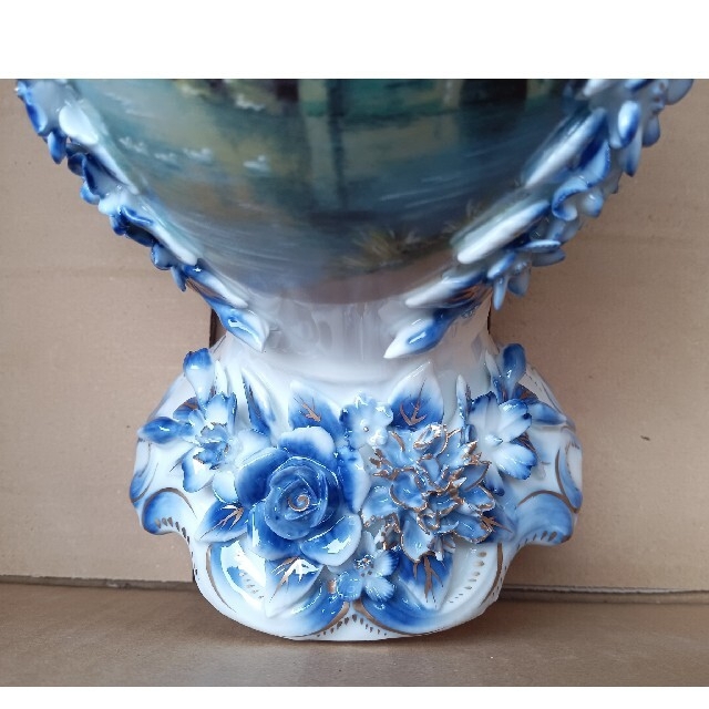MEISSEN マイセン 花瓶 飾り壺 把手付き 花器 本物 金彩 Meissen