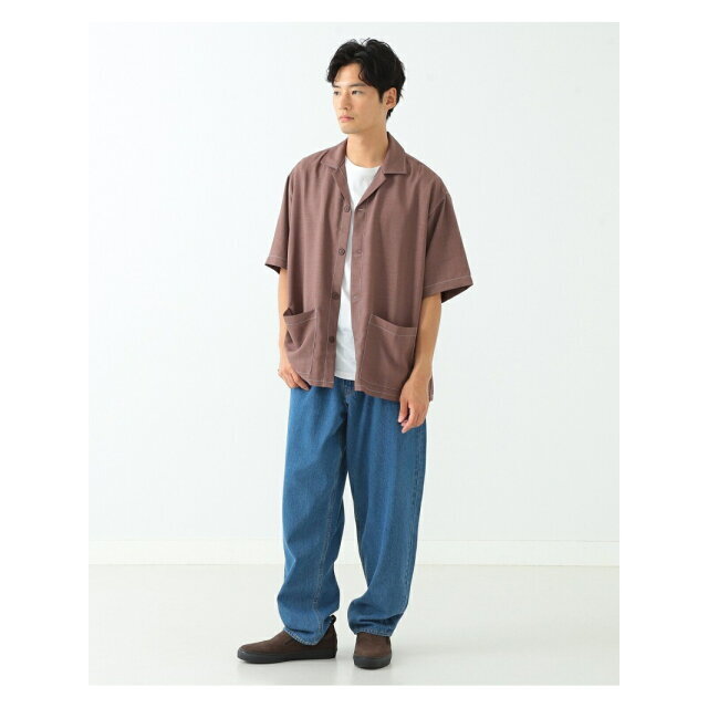 BEAMS(ビームス)の【BROWN】【M】BEAMS HEART / ステッチ オープンカラー ビッグシャツ メンズのトップス(シャツ)の商品写真