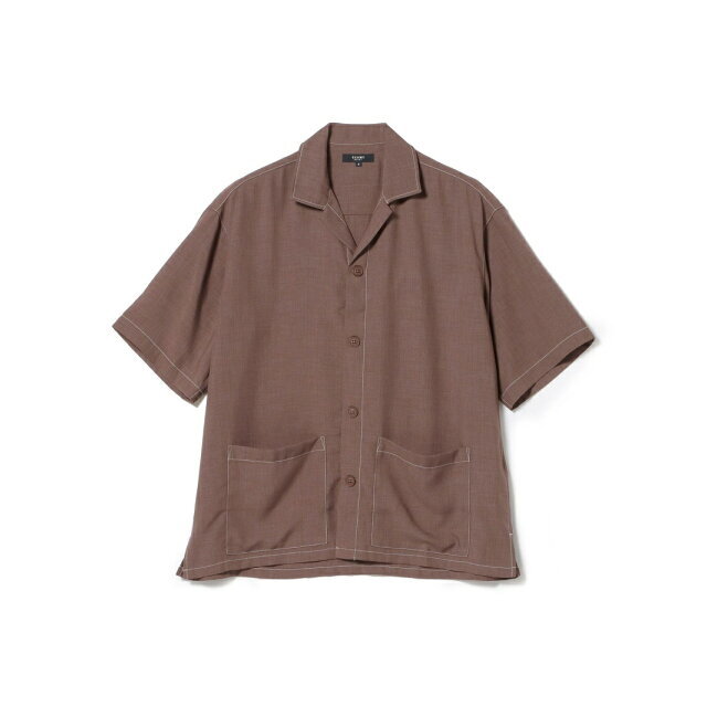 BEAMS(ビームス)の【BROWN】【M】BEAMS HEART / ステッチ オープンカラー ビッグシャツ メンズのトップス(シャツ)の商品写真