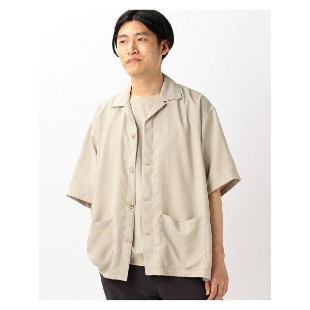 BEAMS(ビームス)の【BEIGE】【M】BEAMS HEART / ステッチ オープンカラー ビッグシャツ メンズのトップス(シャツ)の商品写真