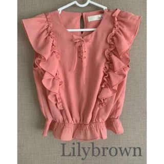 リリーブラウン(Lily Brown)のlilybrown フリルシフォンブラウス(シャツ/ブラウス(半袖/袖なし))