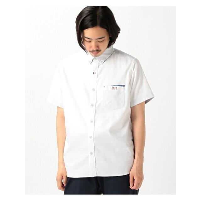 【WHITE】BEAMS HEART / COOLMAX(R) オックス ショートスリーブ ボタンダウンシャツ