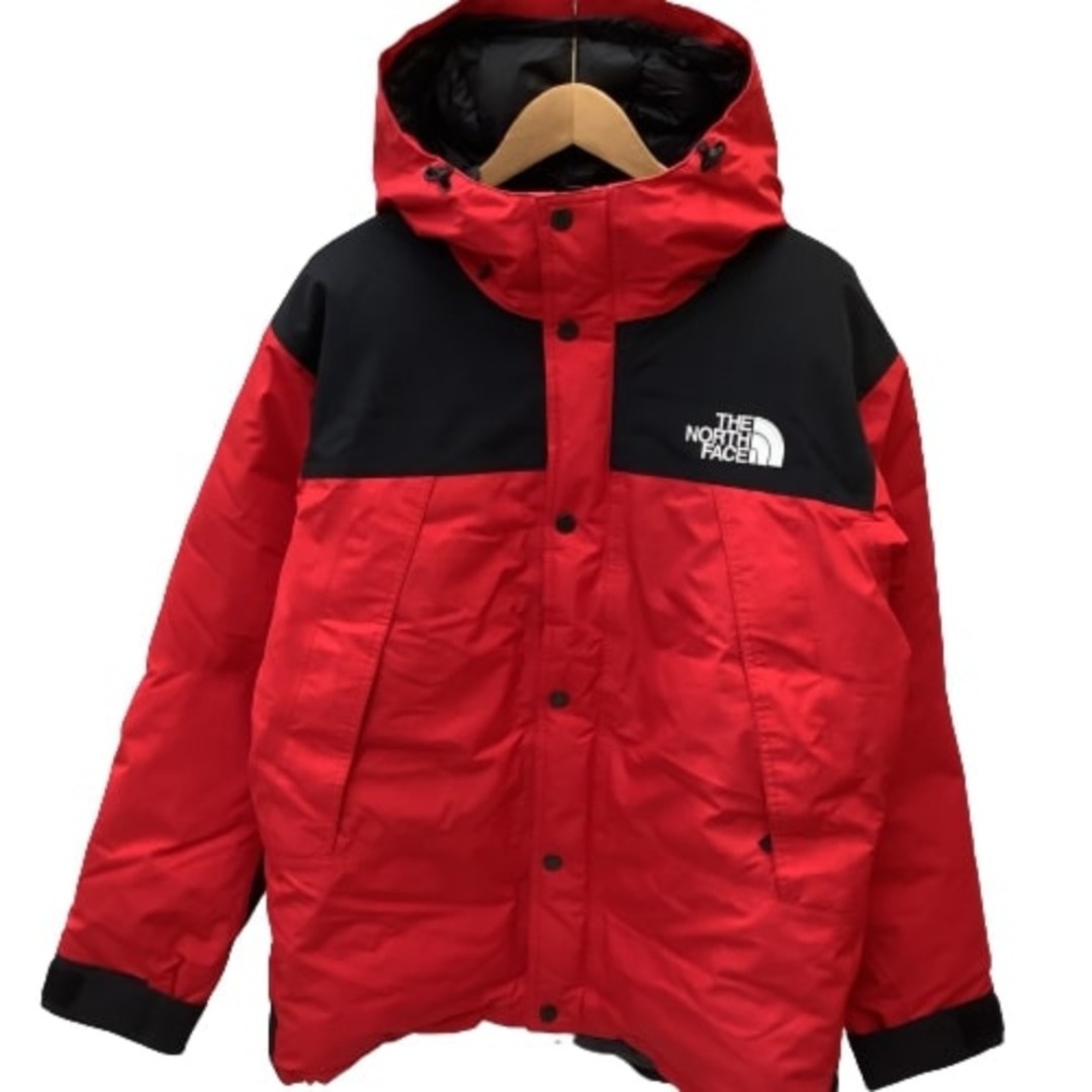 ジャケット/アウター♪♪THE NORTH FACE ザノースフェイス メンズ ダウンジャケット SIZE XL ダウン80％ ND91930 レッド×ブラック