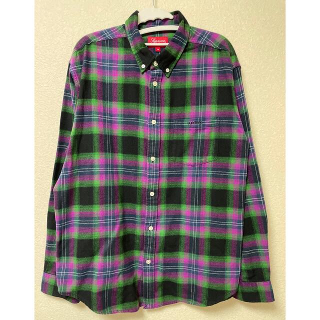 着用1回 Supreme Brushed Plaid Flannel Shirt