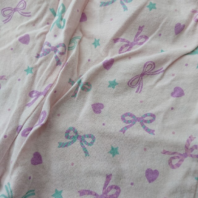 BREEZE(ブリーズ)のブリーズ 半袖パジャマ 80 女の子 ピンク リボン 夏 キッズ/ベビー/マタニティのベビー服(~85cm)(パジャマ)の商品写真