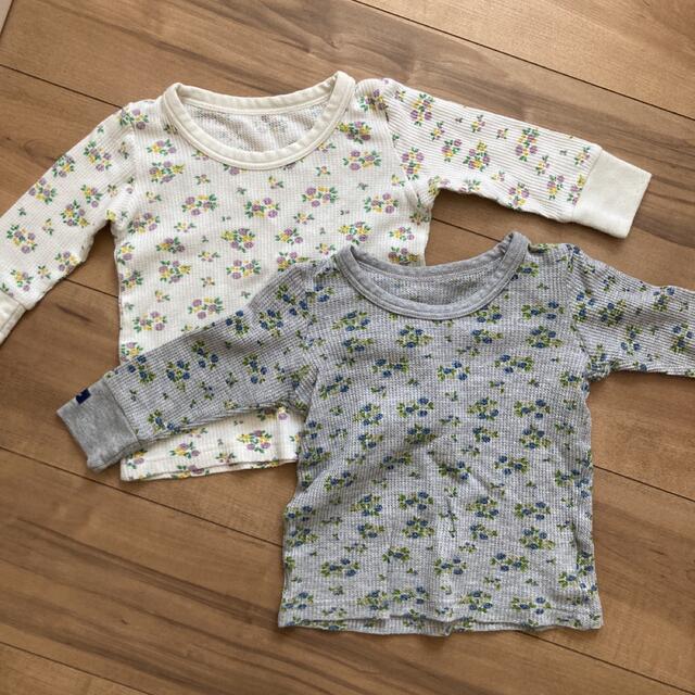 長袖シャツ 2枚 キッズ/ベビー/マタニティのキッズ服女の子用(90cm~)(下着)の商品写真