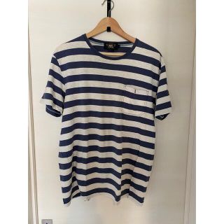 ダブルアールエル(RRL)のRRL ストライプTシャツ size L(Tシャツ/カットソー(半袖/袖なし))