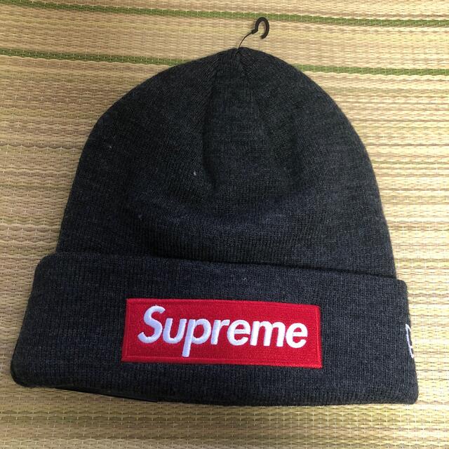 Supreme Box Logo Beanie charcoal チャコールメンズ