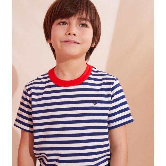 PETIT BATEAU(プチバトー)の新品未使用  プチバトー  ボーダー  半袖  Tシャツ  10ans キッズ/ベビー/マタニティのキッズ服男の子用(90cm~)(Tシャツ/カットソー)の商品写真