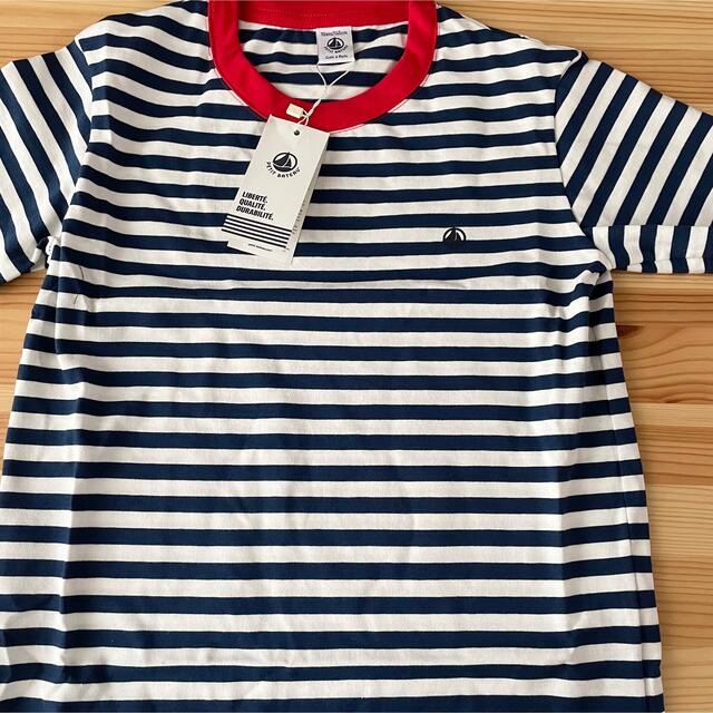 PETIT BATEAU(プチバトー)の新品未使用  プチバトー  ボーダー  半袖  Tシャツ  10ans キッズ/ベビー/マタニティのキッズ服男の子用(90cm~)(Tシャツ/カットソー)の商品写真