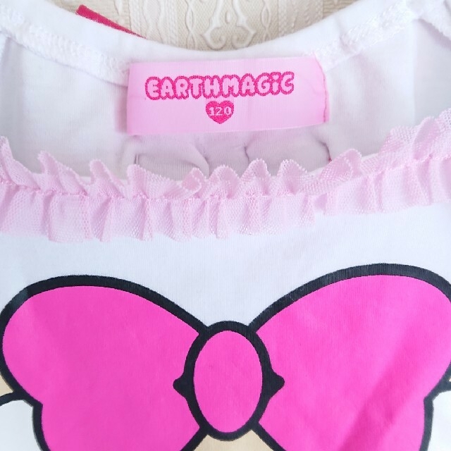 EARTHMAGIC(アースマジック)のR♡様♥アースマジック♥カットソー&スカートセット♥120cm キッズ/ベビー/マタニティのキッズ服女の子用(90cm~)(Tシャツ/カットソー)の商品写真