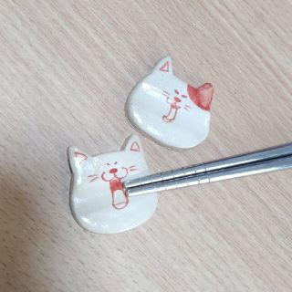 ハンドメイド ぶち猫 三毛猫 白猫 シロネコ 夫婦セット 2個セット プレゼント(食器)