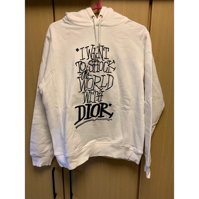 正規 20SS DIOR ディオール ステューシー メッセージ パーカーメンズ