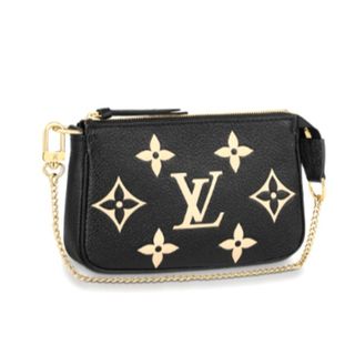 ルイヴィトン(LOUIS VUITTON)のルイヴィトン M80732 ポーチ ブラック  LOUIS VUITTON バイカラー  モノグラム・アンプラント レザー(ポーチ)